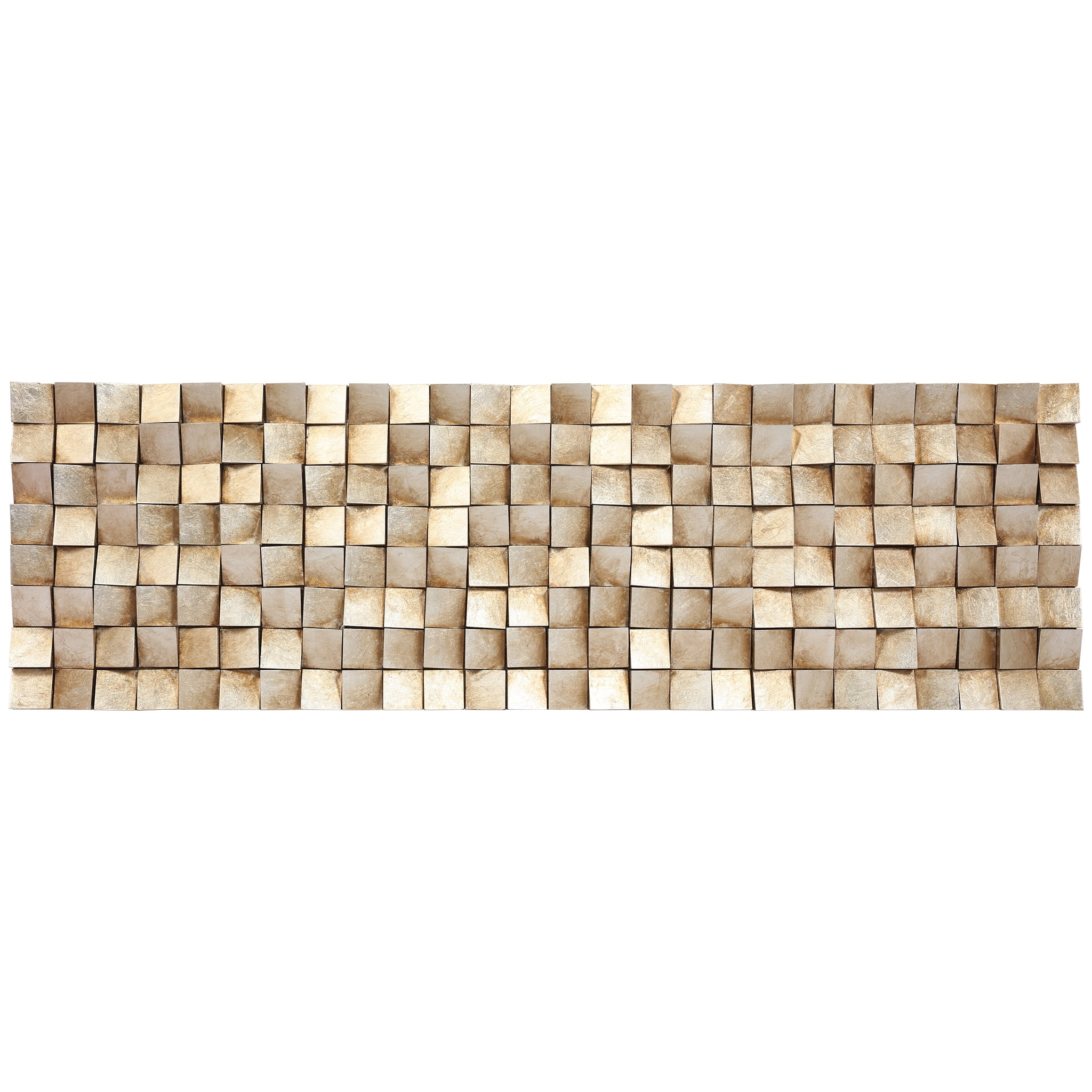 Harvest Light 72" Textured Wooden Block Wall Sculpture