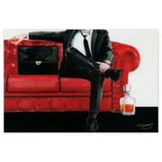 Empire Art Direct The Gentleman Frameless Free Floating Tempered Glass Panel Graphic Wall Art, 48" x 32", Ready to Hang