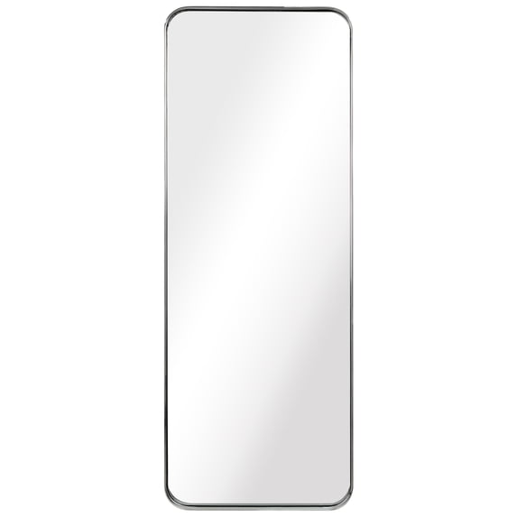 Empire Art Direct Ultra Polished Silver Stainless Steel Frame Rectangle Wall Mirror, 18" x 48" x 2", Ready to Hang