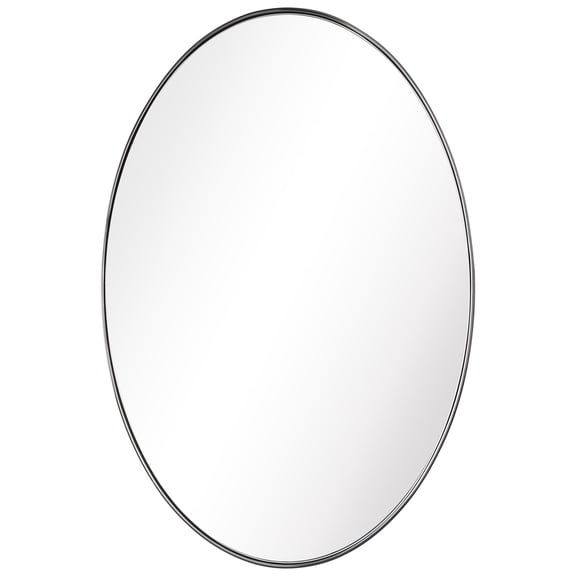 Empire Art Direct Ultra Stainless Steel Oval Wall Mirror 24" x 36" Brushed Black