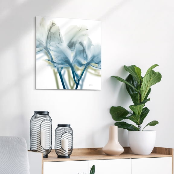 Empire Art Direct Unfocused Beauty 3 Frameless Free Floating Tempered Glass Panel Graphic Flower Wall Art, 24" x 24" x 0.2", Ready to Hang