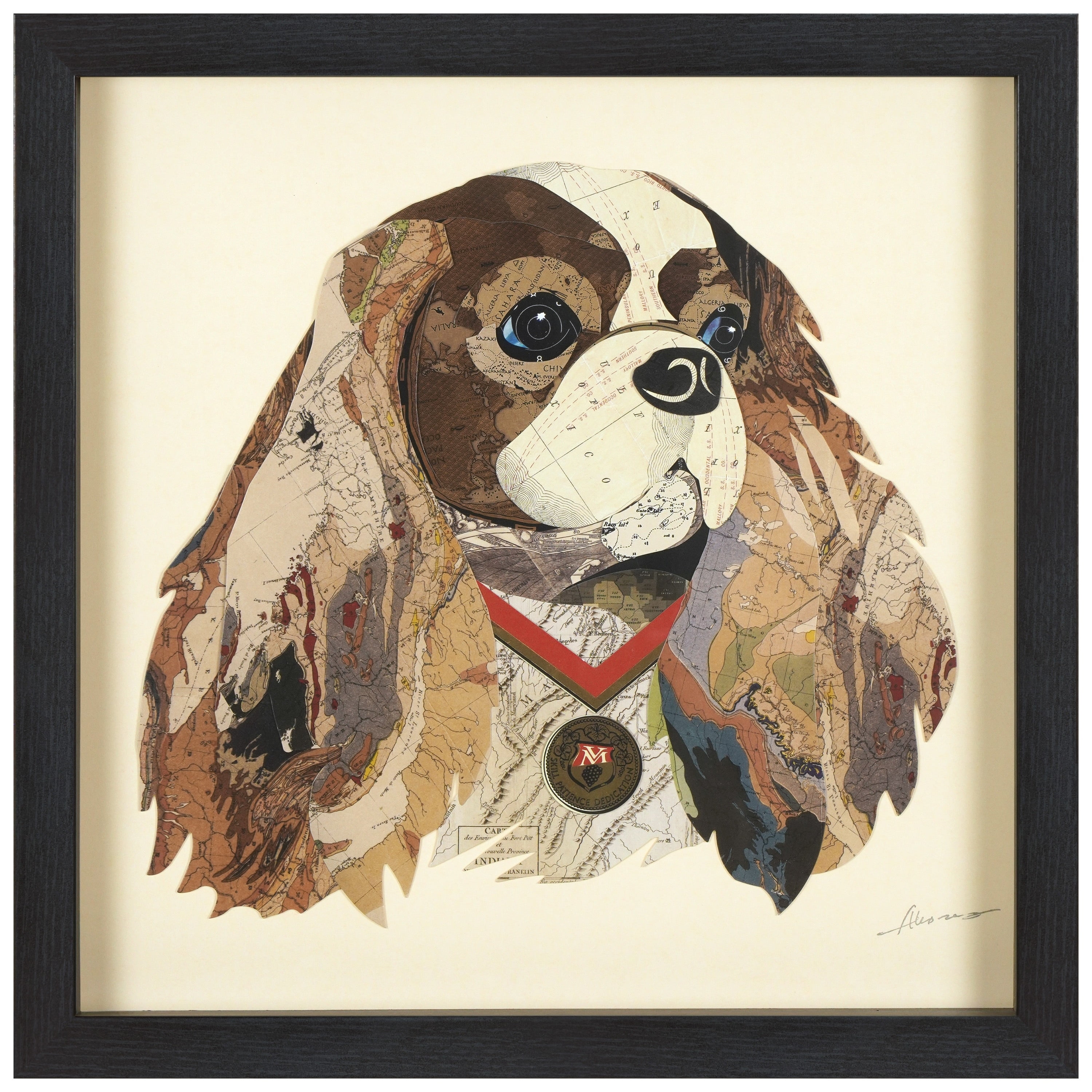 Empire Art Dog Animals & Insects Framed Mixed Media Art, by Alex Zeng