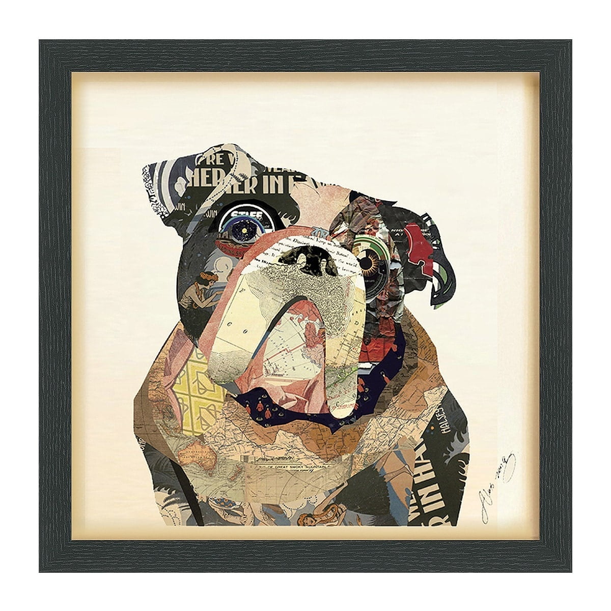 Empire Art Dog Animals & Insects Framed Mixed Media Art, by Alex Zeng
