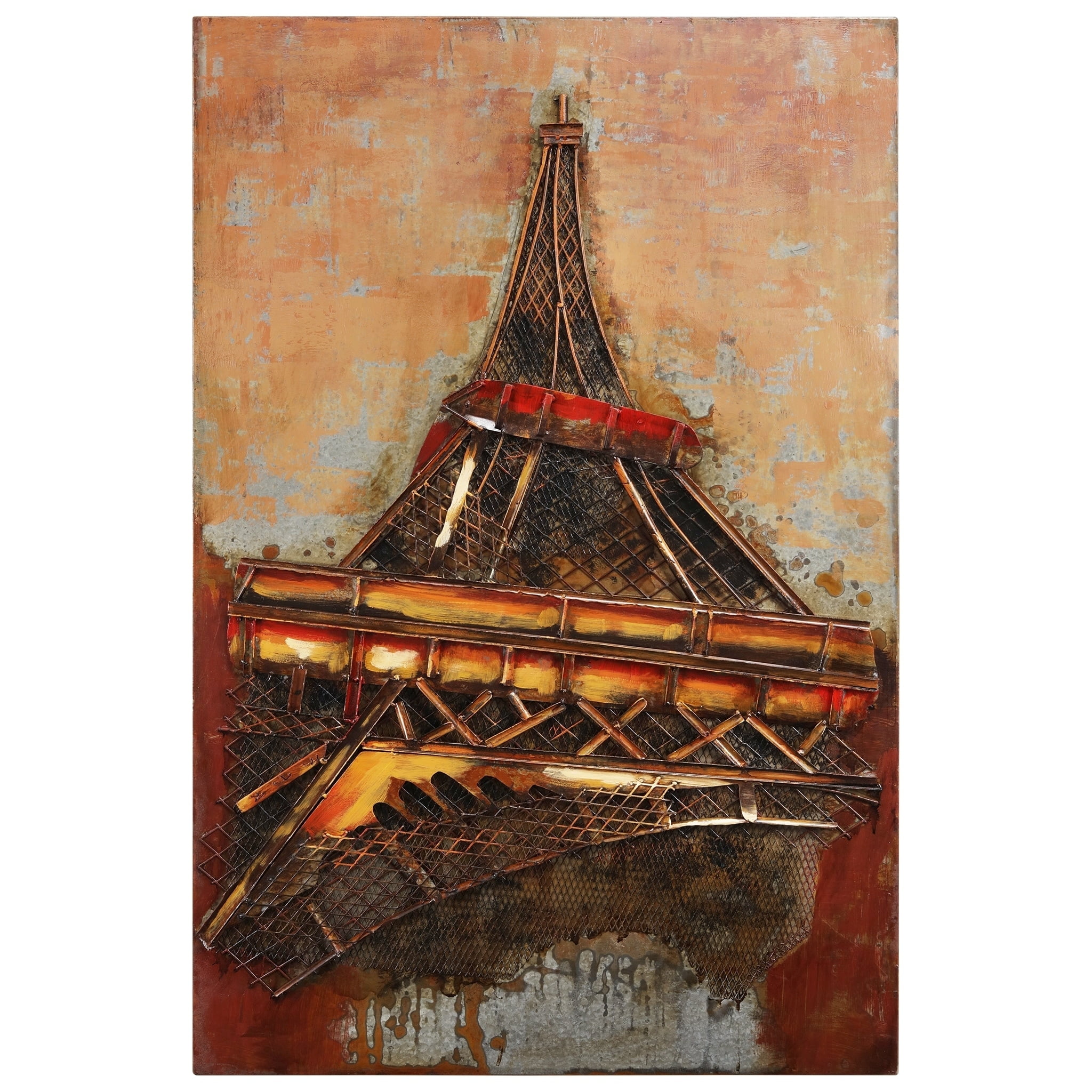 Empire Art "Eiffel Tower I" Mixed Media Iron Hand Painted 3D Wall Decor