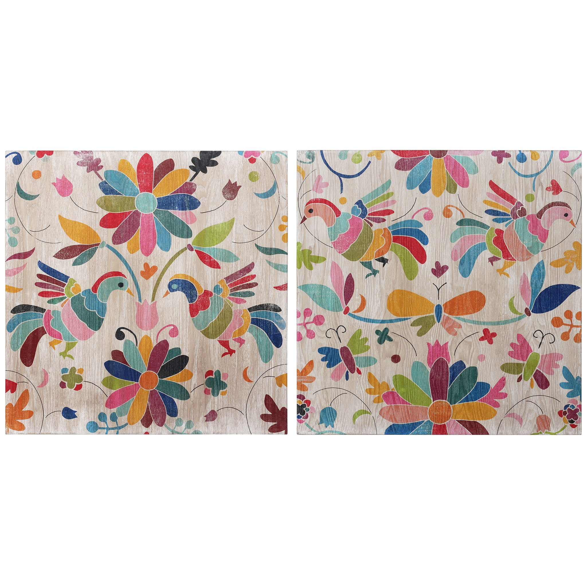 Empire Art Folklorica I & II Birds Photography, Set of 2