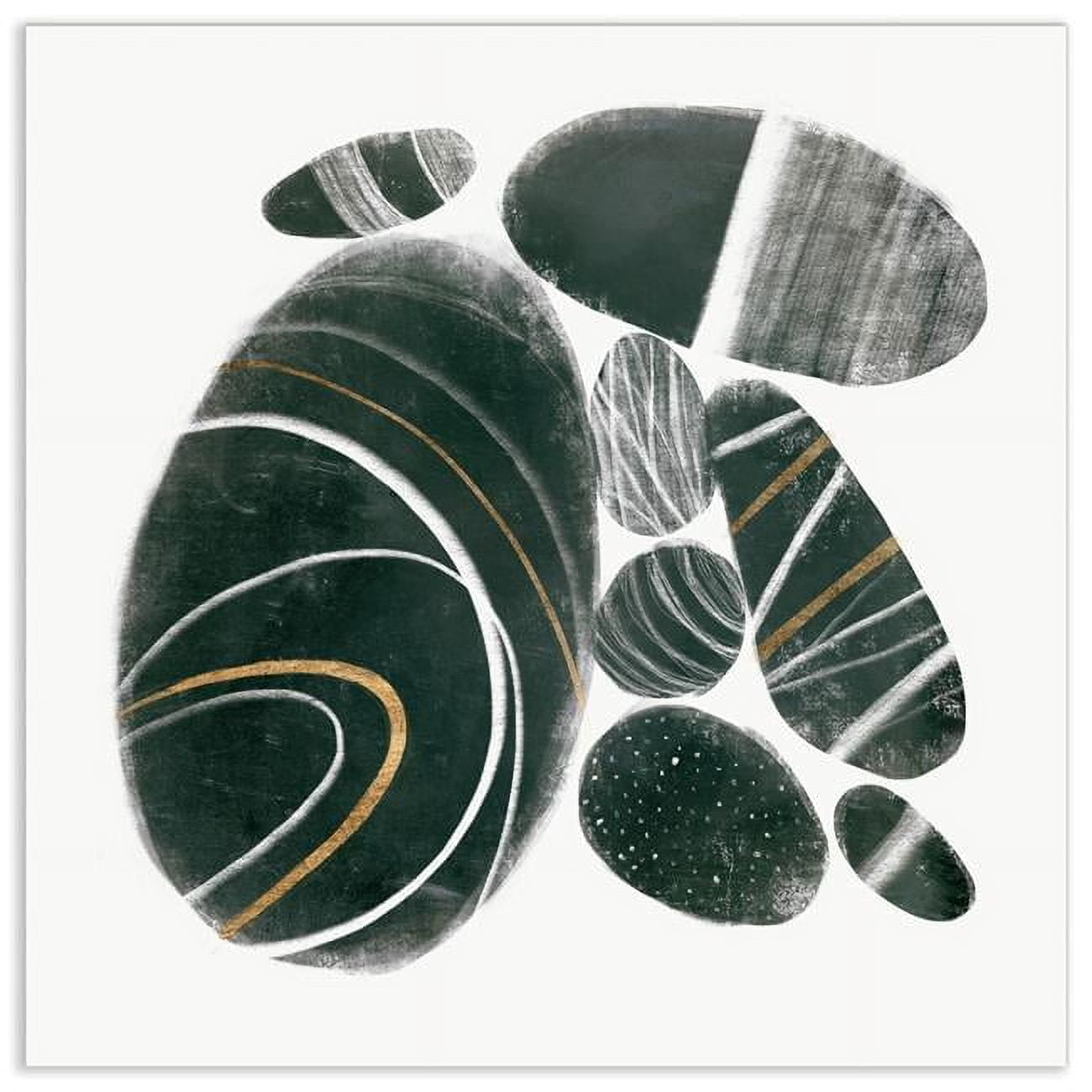 Mineralize II Black and Gold Abstract Tempered Glass Wall Art