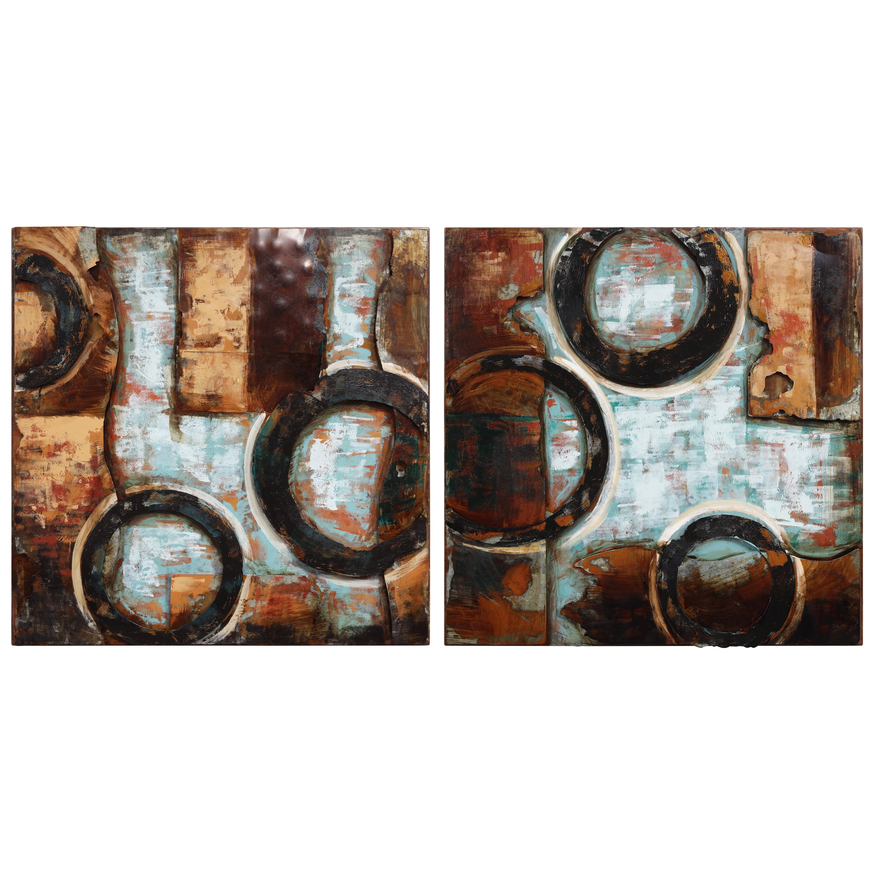 Empire Art Revolutions 1 & 2 Abstract Painting, Set of 2