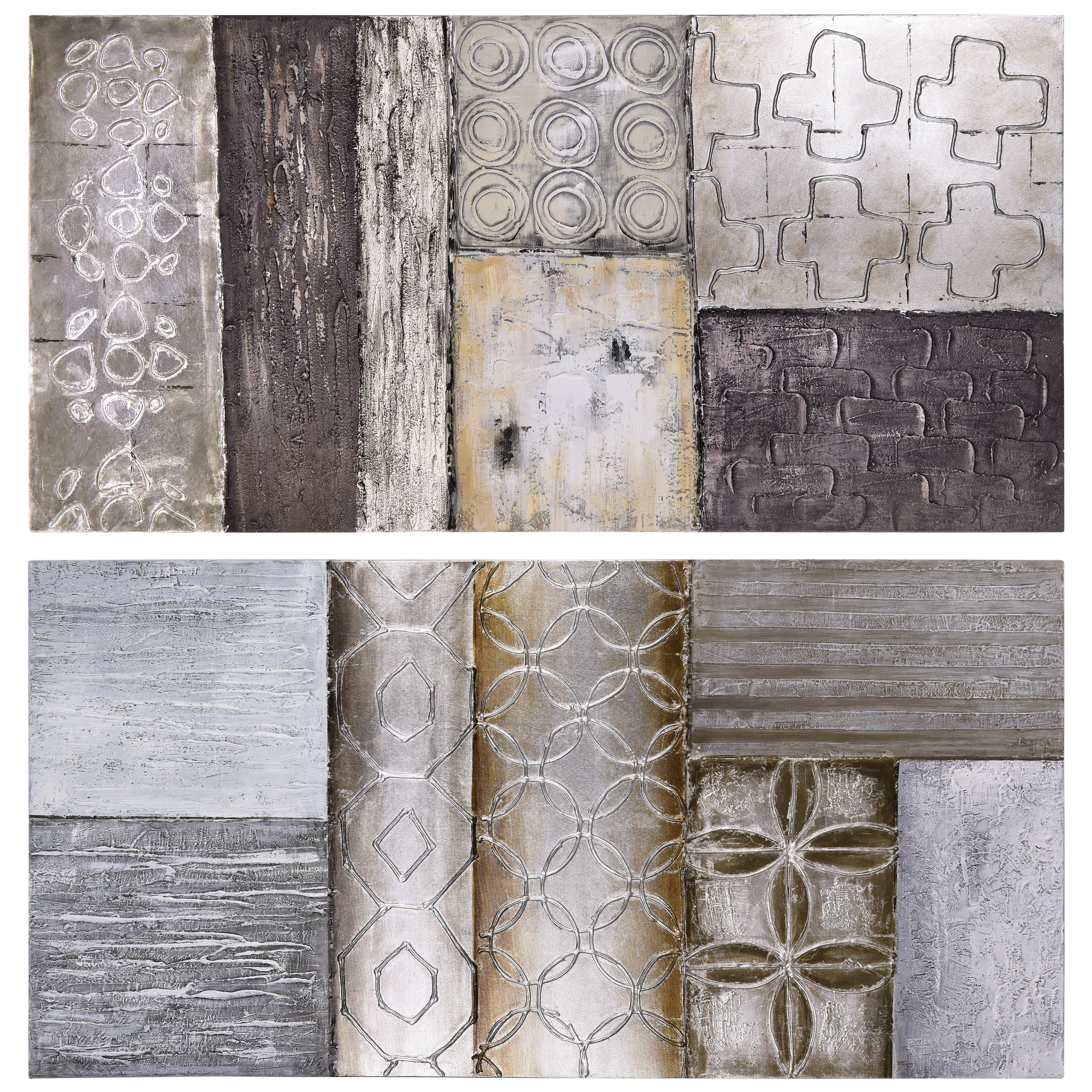 Empire Art Textured Abstract Painting, Set of 2, by Martin Edwards