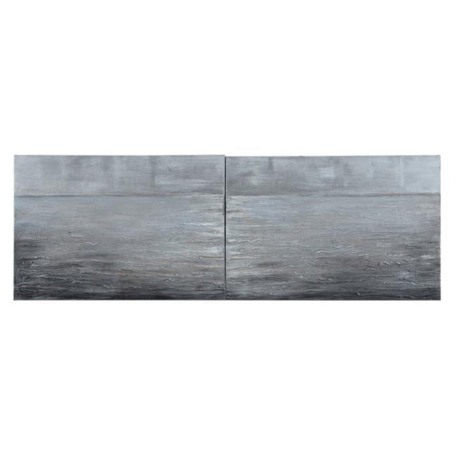 Silver Light Textured Abstract Hand Painted Canvas Set
