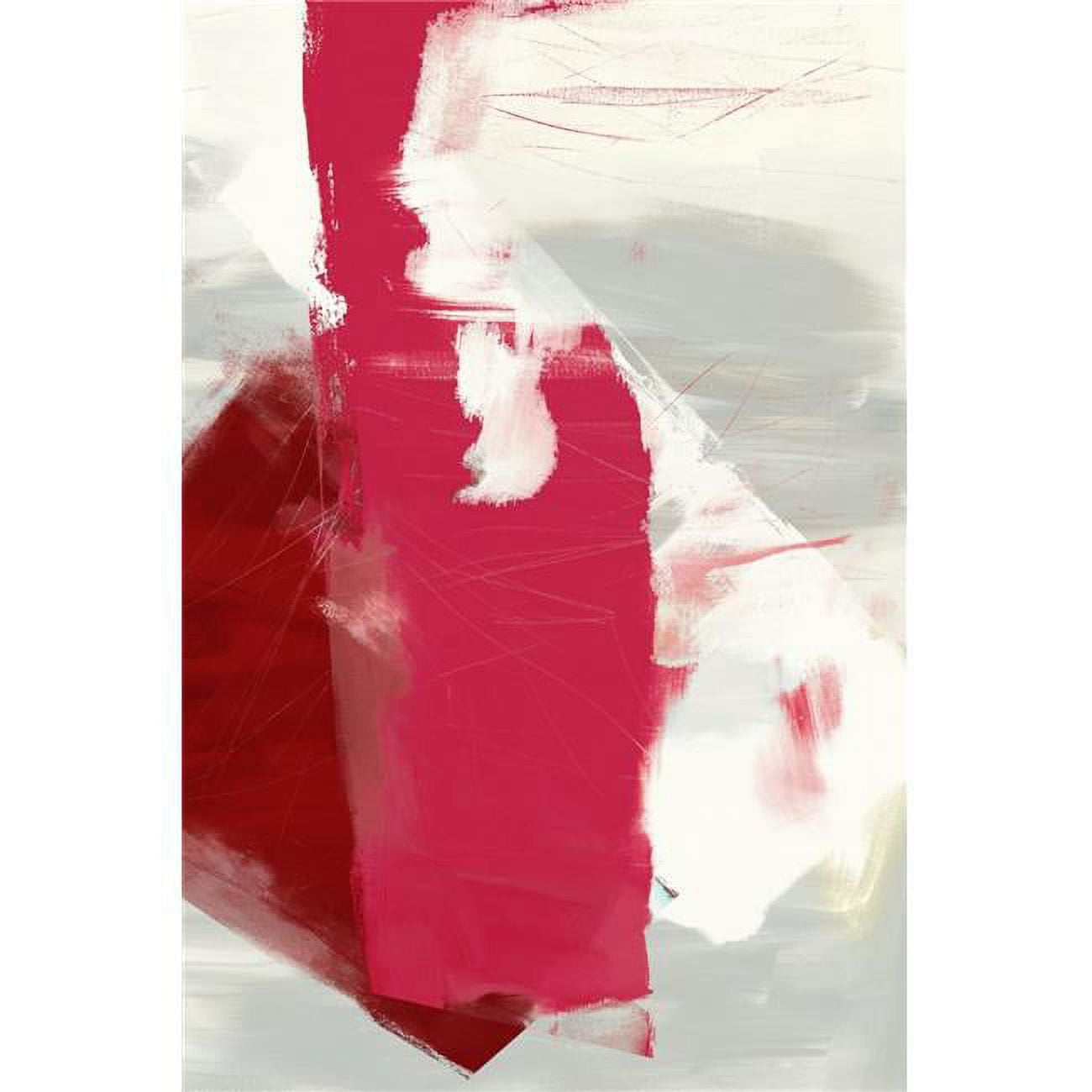 Tidal Abstract Red and White Tempered Glass Wall Art