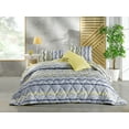thumbnail image 1 of Empire Blue & Yellow Geometric Cotton 9 Piece Bed in a Bag Comforter Set with Sheets, 1 of 4