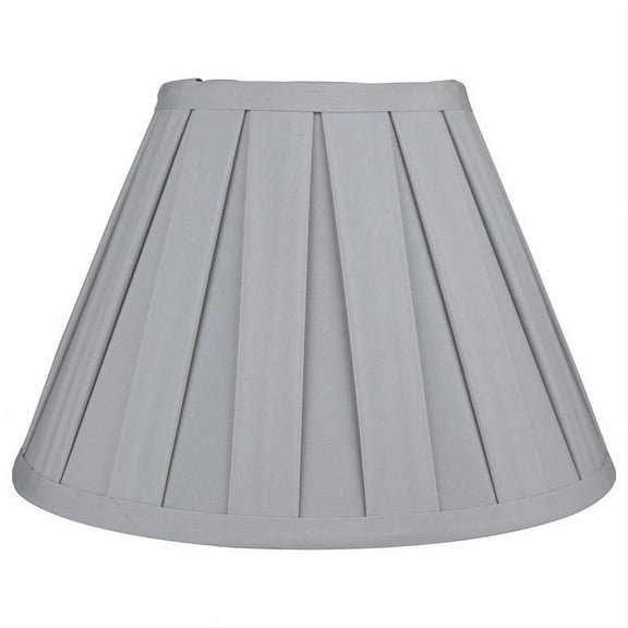 Empire Box Pleat Lamp Shade, 5" Top, 10" Bottom, 7" Slant Light Gray Single 7 to 12 Inches, 13 to 18 Inches 7 to 12 Inches, 13 to 18 Inches