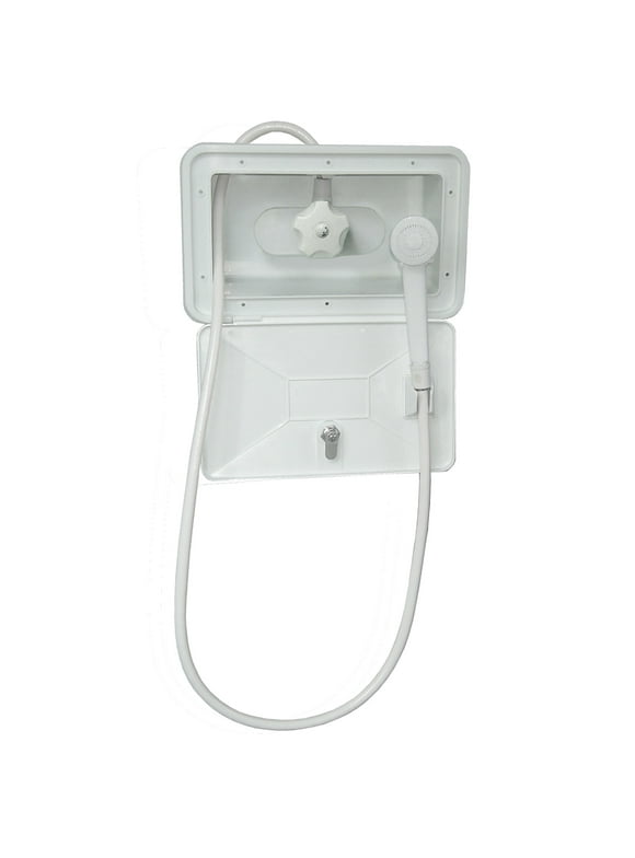 Empire Brass SHWRBOX-1-WHT Exterior RV Shower Box Kit - White