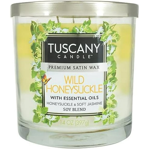 Empire Candle Wild Honeysuckle Long Lasting Scented Jar Candle, 14 oz, Burn Time 50 Hours, Home Fragrance, Room Accessories$$Home Decor, Kitchen, & Other