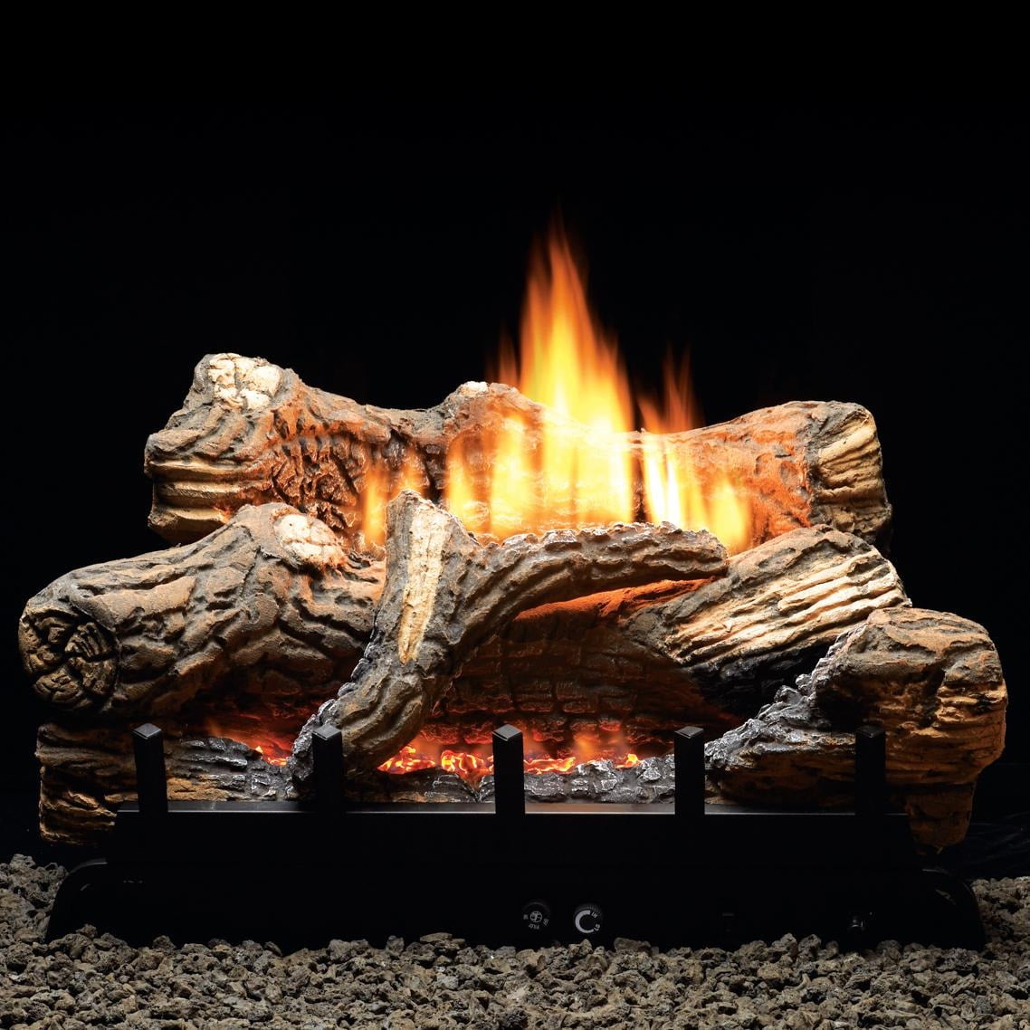 Hisencn 10 Piece Gas Fireplace Logs with 12 Oz Glowing Embers, Gas Fireplace  Decor Inserts Rock Wool and Faux Ceramic Gas Logs for Ventless &Vented  Fireplace, Propane,Natural Gas Firepit (10-15) 