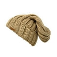 thumbnail image 1 of Empire Cove Cable Knit Long Beanie Braided Slouch Cuffed Womens Winter Warm - Khaki, 1 of 3