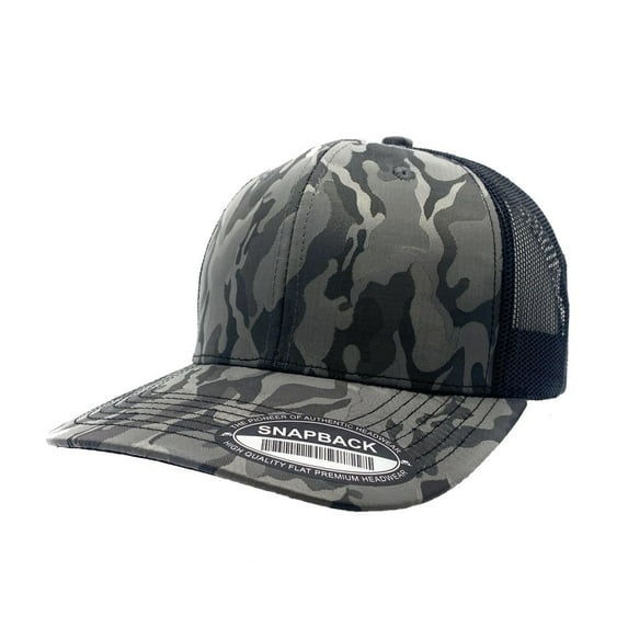Empire Cove Camouflage Camo Retro Baseball Caps Flat Bill Trucker Hat Snapback Grey