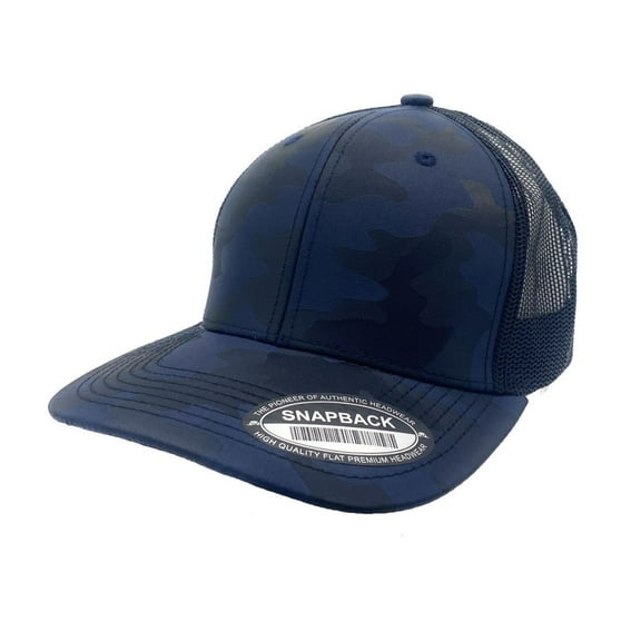 Empire Cove Camouflage Camo Retro Baseball Caps Flat Bill Trucker Hat Snapback Navy