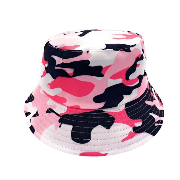 Empire Cove Camouflage Print Reversible Bucket Hat Fisherman Cap Pink Camo