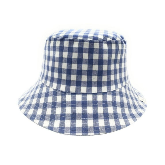 Empire Cove Checkered Tile Reversible Bucket Hat Fisherman Cap Women Men Blue