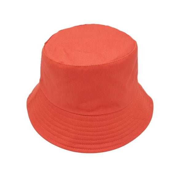 Empire Cove Cotton Bucket Hat Reversible Fisherman Cap Women Men Summer Coral