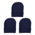 thumbnail image 1 of Empire Cove Cuffed Knit Beanie 3 Pack Set Navy, 1 of 8