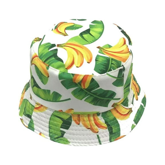 Empire Cove Fruit Print Bucket Hat Reversible Fisherman Cap Women Men Banana