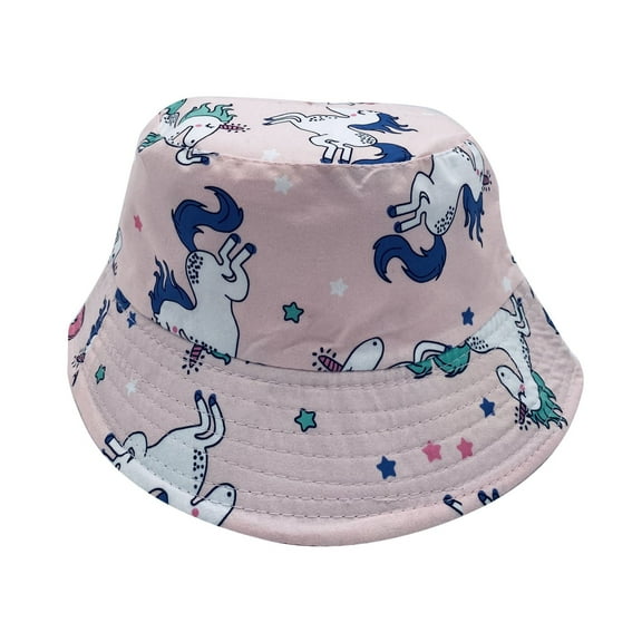 Empire Cove Kids Bucket Hat Reversible Fisherman Cap Girls Summer Unicorn Stars