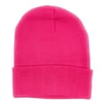 thumbnail image 1 of Empire Cove Knit Cuffed Beanie Hat Cap Warm Winter Men Women Soft Toboggan Hot Pink, 1 of 5