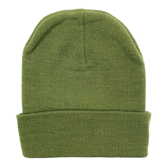 Empire Cove Knit Cuffed Beanie Hat Cap Warm Winter Men Women Soft Toboggan Olive