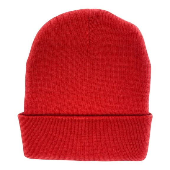 Empire Cove Knit Cuffed Beanie Hat Cap Warm Winter Men Women Soft Toboggan Red