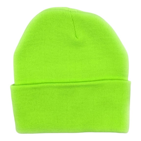 Empire Cove Knit Cuffed Beanie Hat Cap Warm Winter Men Women Toboggan Neon Green