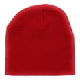 thumbnail image 1 of Empire Cove Knit Uncuffed Beanie Hat Cap Warm Winter Men Women Short Toboggan Red, 1 of 3