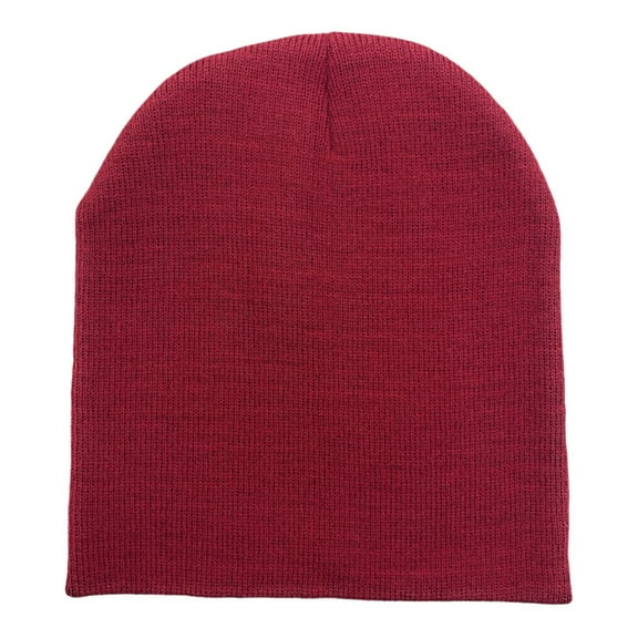 Empire Cove Knit Uncuffed Beanie Hat Cap Warm Winter Men Women Toboggan Maroon