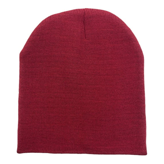 Empire Cove Knit Uncuffed Beanie Hat Cap Warm Winter Men Women Toboggan Maroon