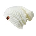 thumbnail image 1 of Empire Cove Long Beanie Winter Warm Solid Knit Womens Mens Unisex - Ivory, 1 of 5