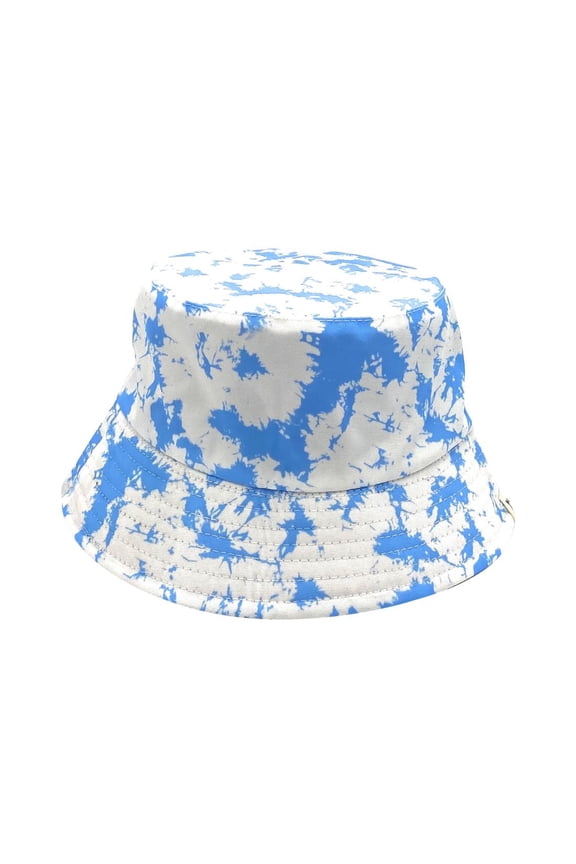 Paint Splash Bucket Hat Reversible Fisherman Cap Women Men Blue