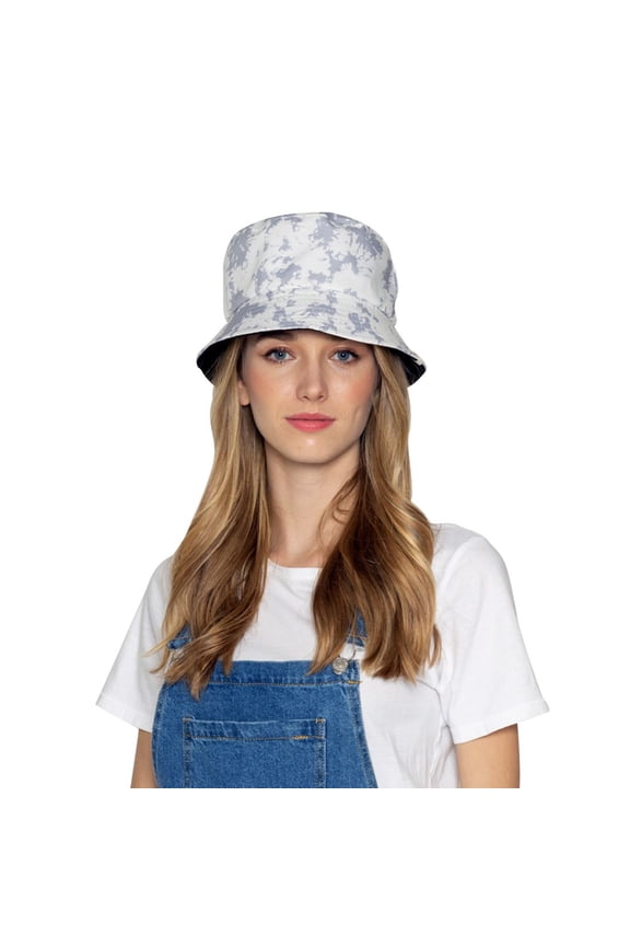 Paint Splash Bucket Hat Reversible Fisherman Cap Women Men Grey