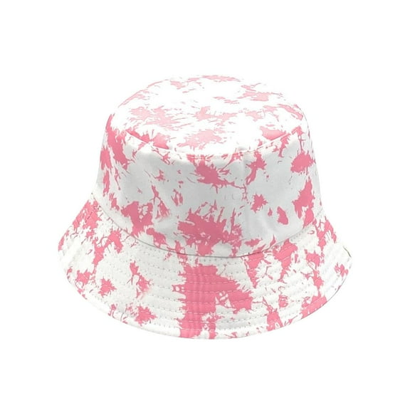 Empire Cove Paint Splash Bucket Hat Reversible Fisherman Cap Women Men Pink