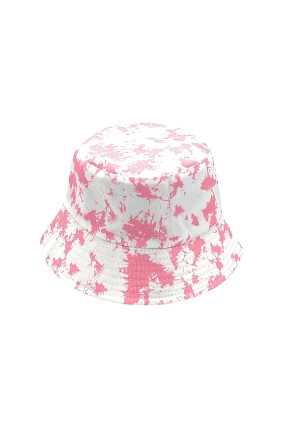 Paint Splash Bucket Hat Reversible Fisherman Cap Women Men Pink