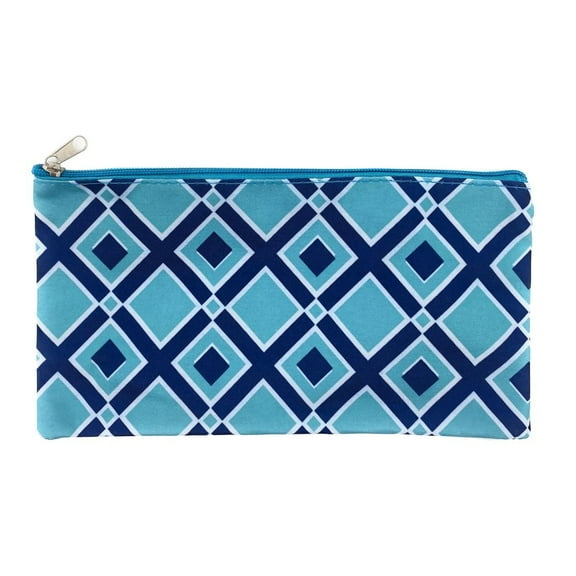 Empire Cove Pouch Bag Zipper Cosmetic Makeup Bank Car Documents Travel Diamond Navy