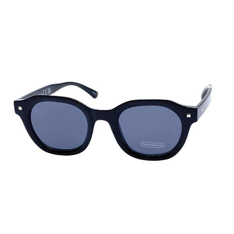Empire Cove Round Polygon Sunglasses Retro Classic Vintage Shades Sunnies Black