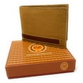 thumbnail image 1 of Empire Cove Stylish Modern Genuine Leather Bifold Wallets Mens Womens - Tan, 1 of 5