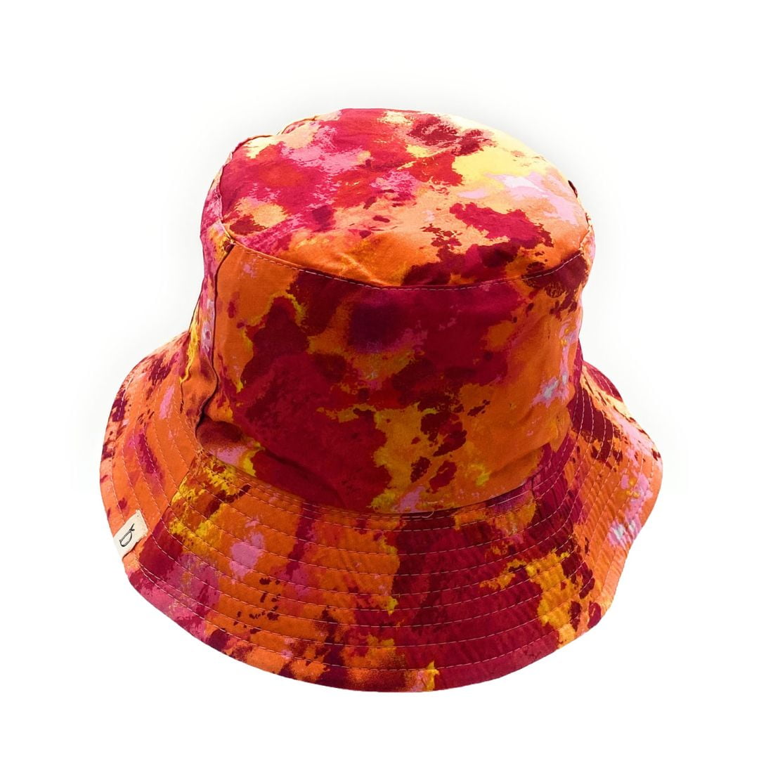 Red Tie-Dye Bucket Hat Luna Bucket Hat | Lava Tie Dye - Paneros Clothing main image 4