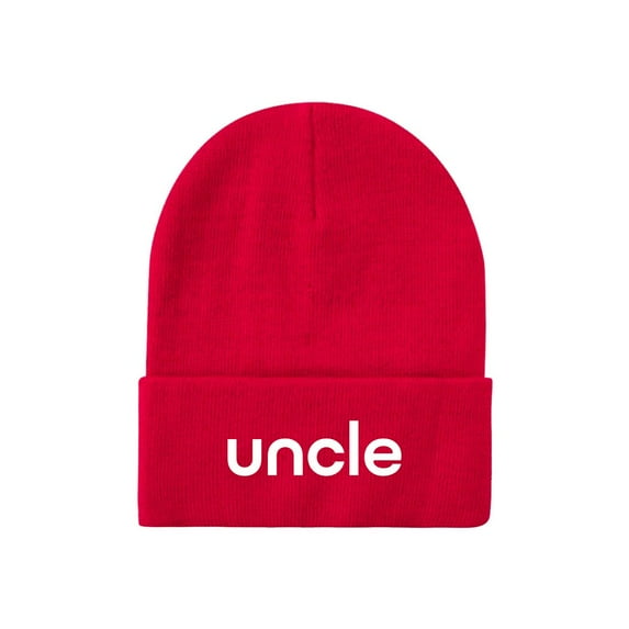 Empire Cove Uncle Cuffed Beanie Embroidered Red