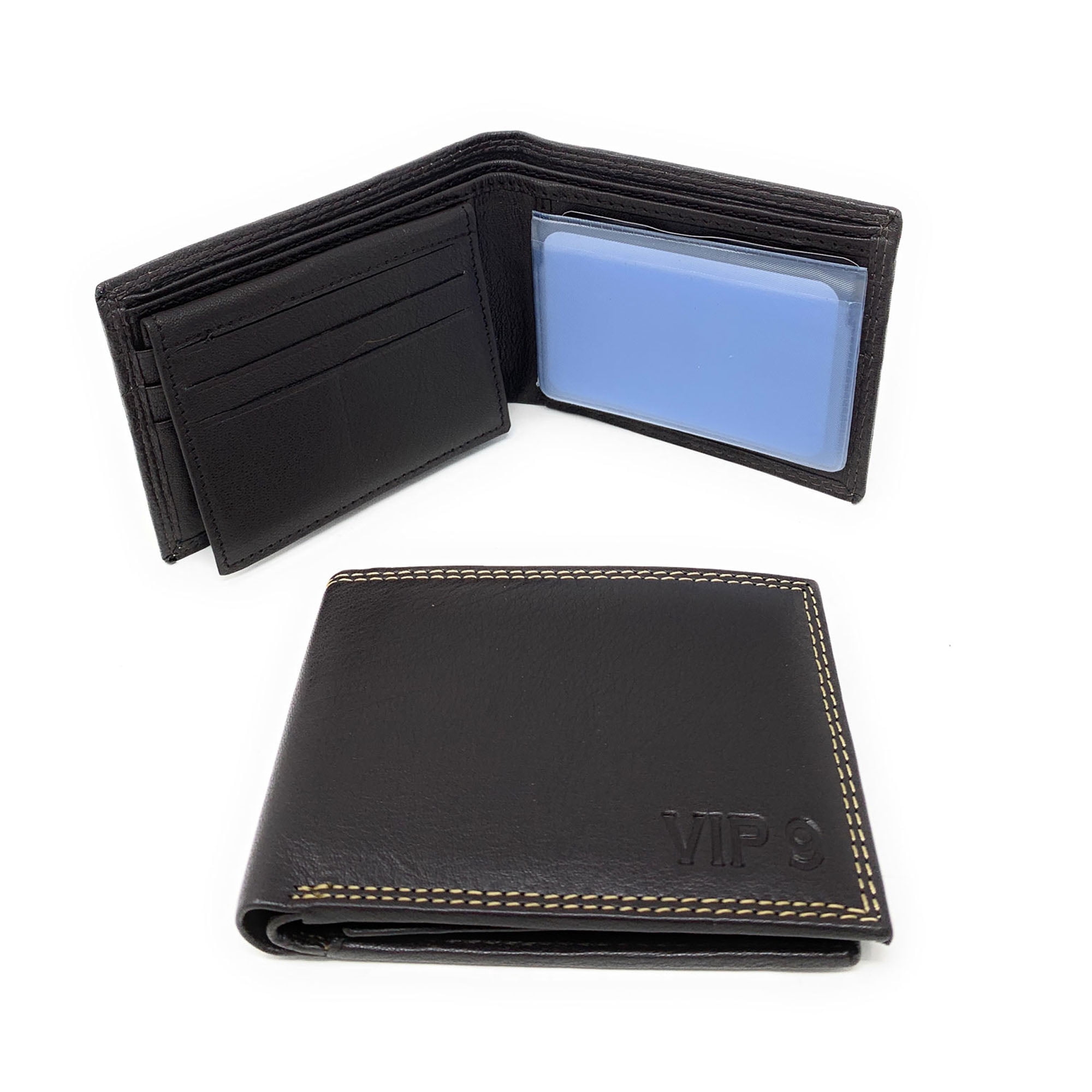 Wallet Vip Collection Empire Cove VIP Classic Genuine Leather Slim Bifold Wallets Inside Flip ...