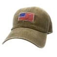 thumbnail image 1 of Empire Cove Washed USA Flag Cotton Baseball Dad Caps Patriotic Hats Vintage Khaki, 1 of 6