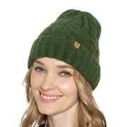 Empire Cove Winter Cable Knit Cuff Beanie Green