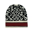 thumbnail image 1 of Empire Cove Winter Knit Leopard Striped Beanie - Black, 1 of 2