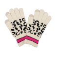 thumbnail image 1 of Empire Cove Winter Knit Leopard Striped Touch Screen Gloves - Beige, 1 of 1